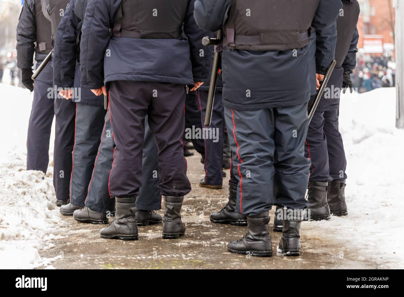 Russian Police Officers In Black Ankle 