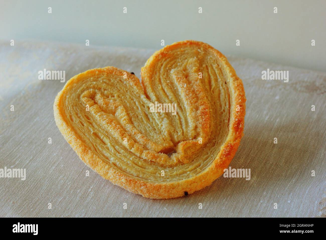 Sweet Palmier With Sugar And Made Of Thousand-leaf Dough Stock Photo
