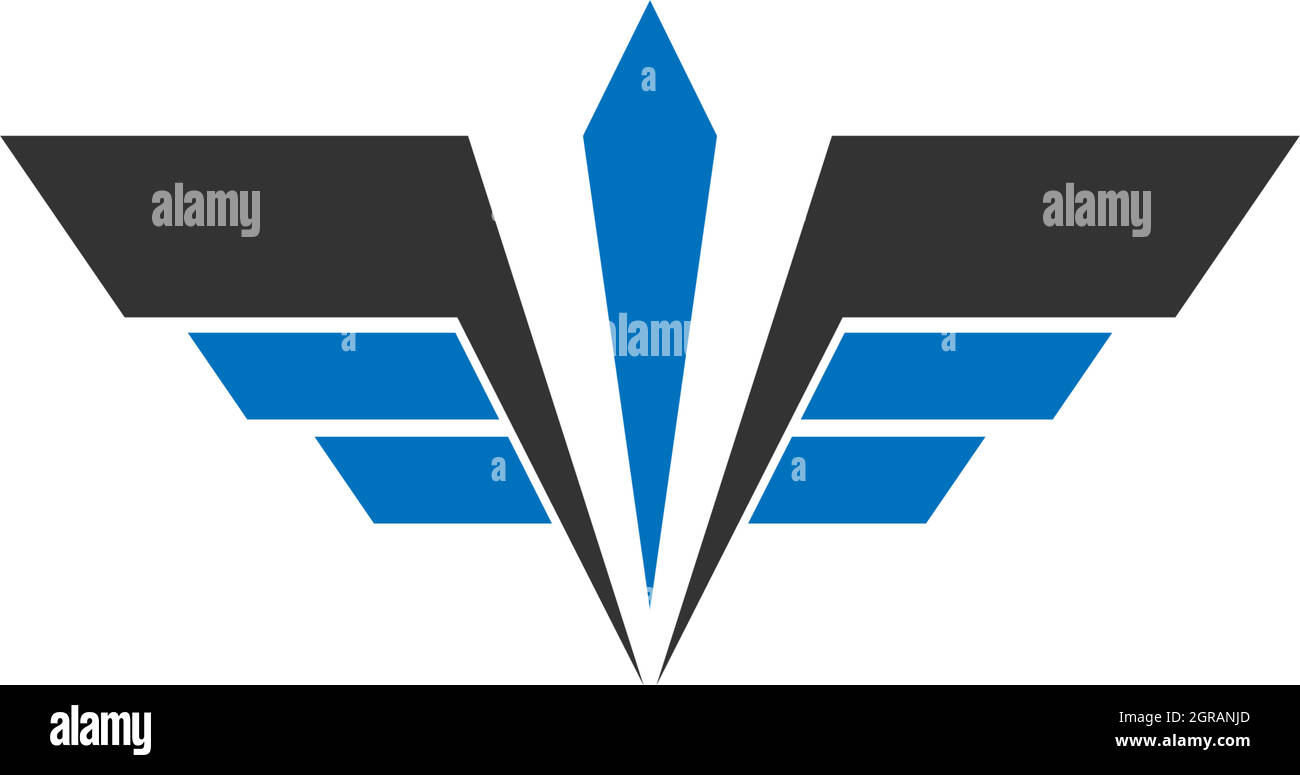 Wing logo icon symbol design template  vector Stock Vector