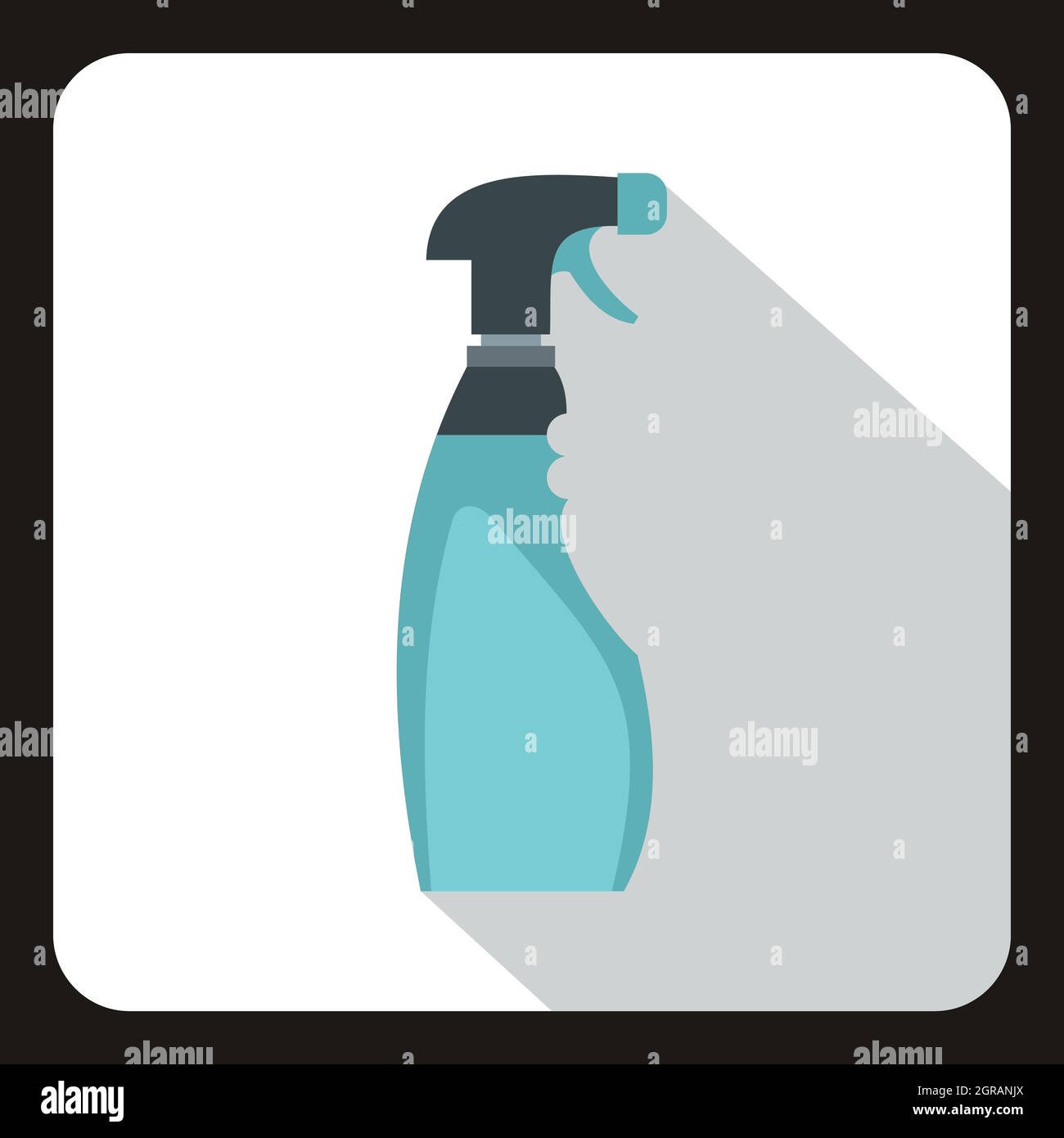 Blue sprayer icon, flat style Stock Vector Image & Art - Alamy