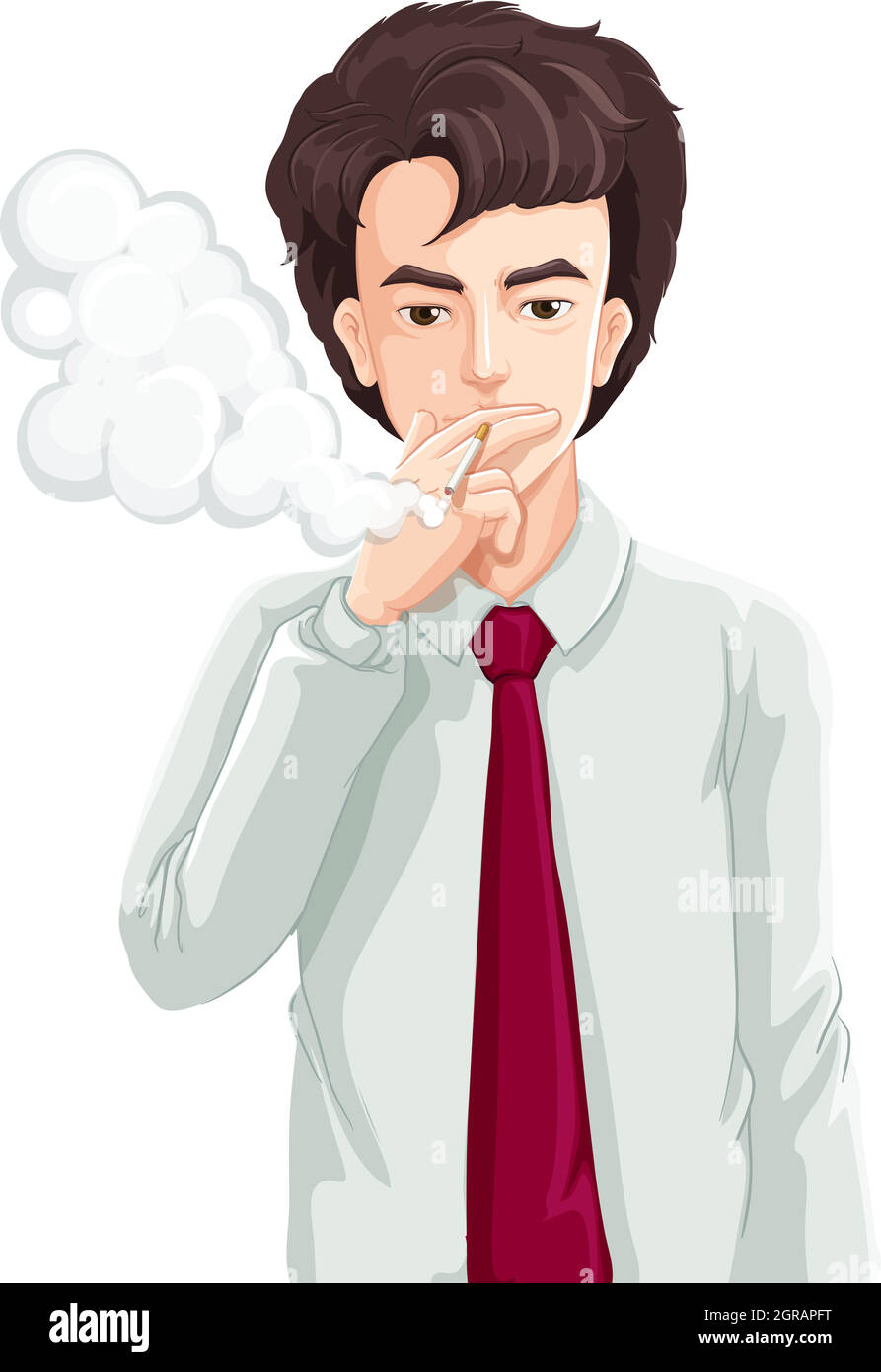 A man smoking Stock Vector Image & Art - Alamy