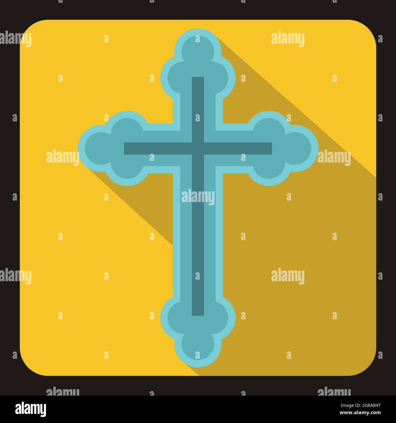 Christian cross icon, flat style Stock Vector Image & Art Alamy