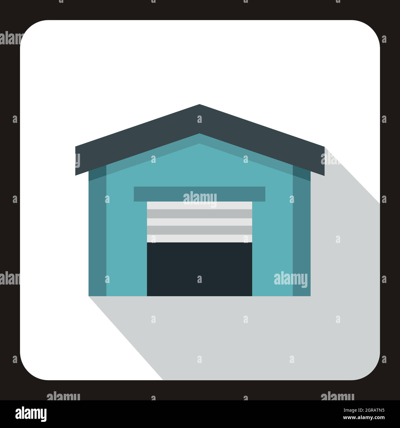 Garage icon in flat style Stock Vector