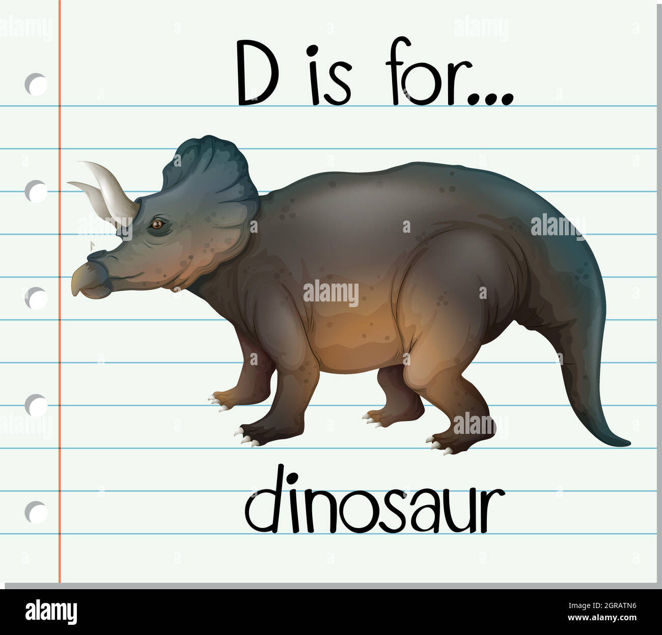 Flashcard letter D is for dinosaur Stock Vector Image & Art Alamy