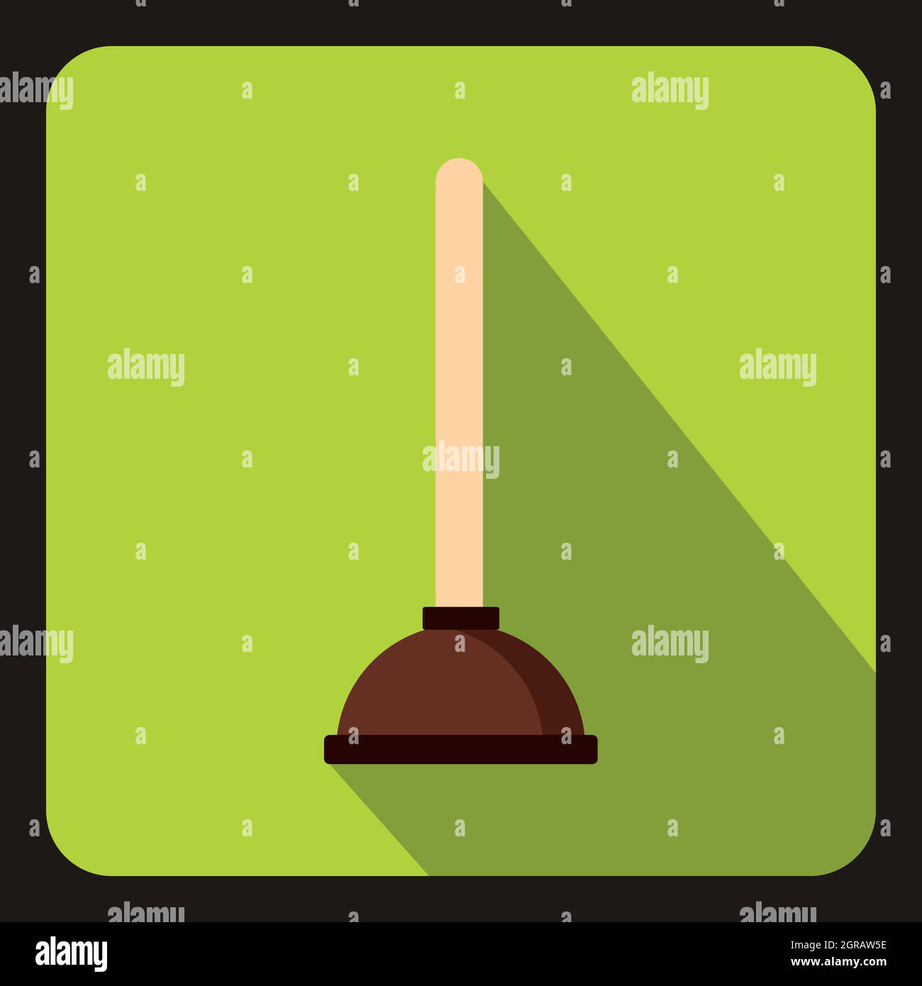 Cup plunger icon, flat style Stock Vector