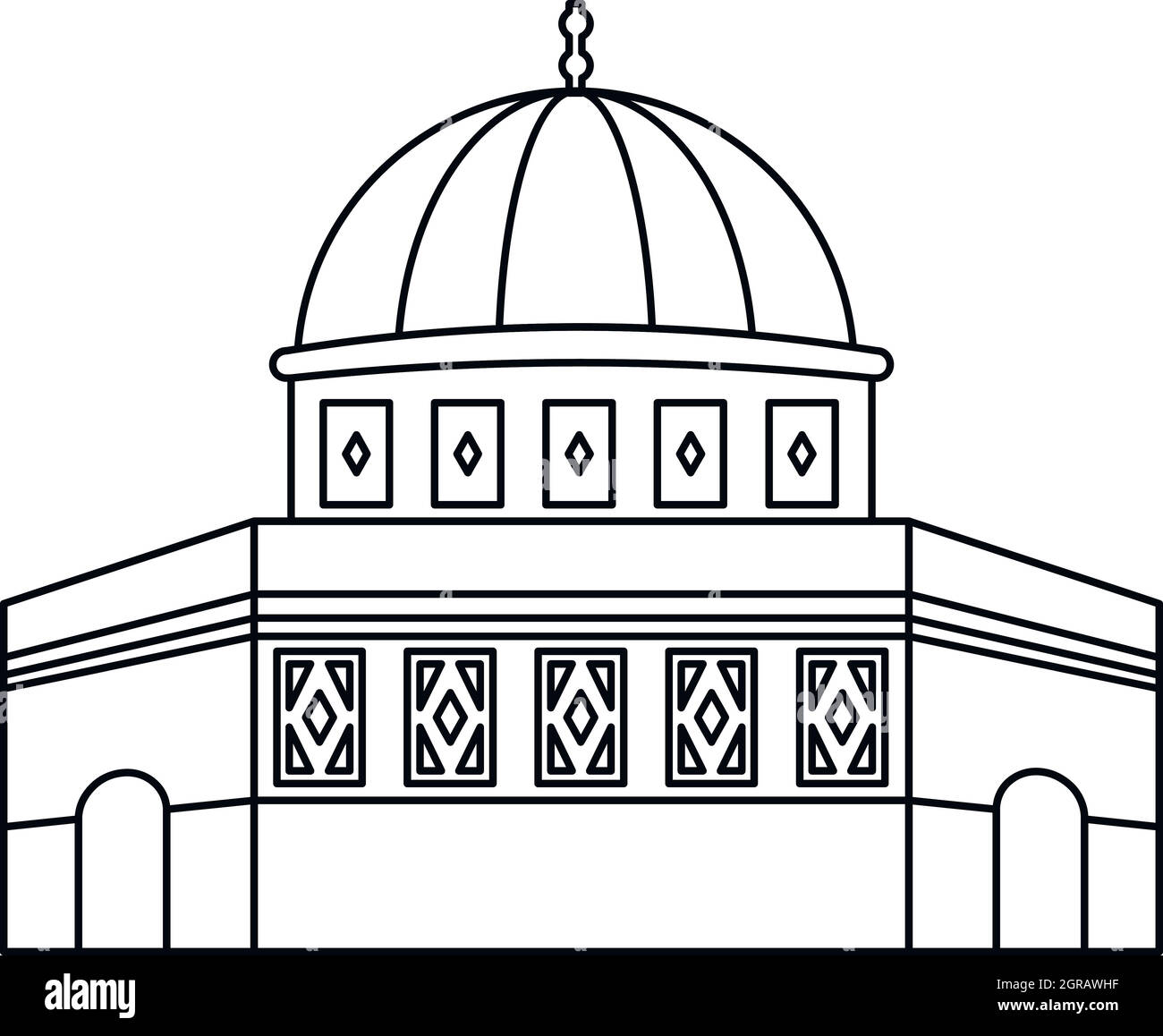 Dome of the Rock on the Temple Mount icon Stock Vector Image & Art - Alamy