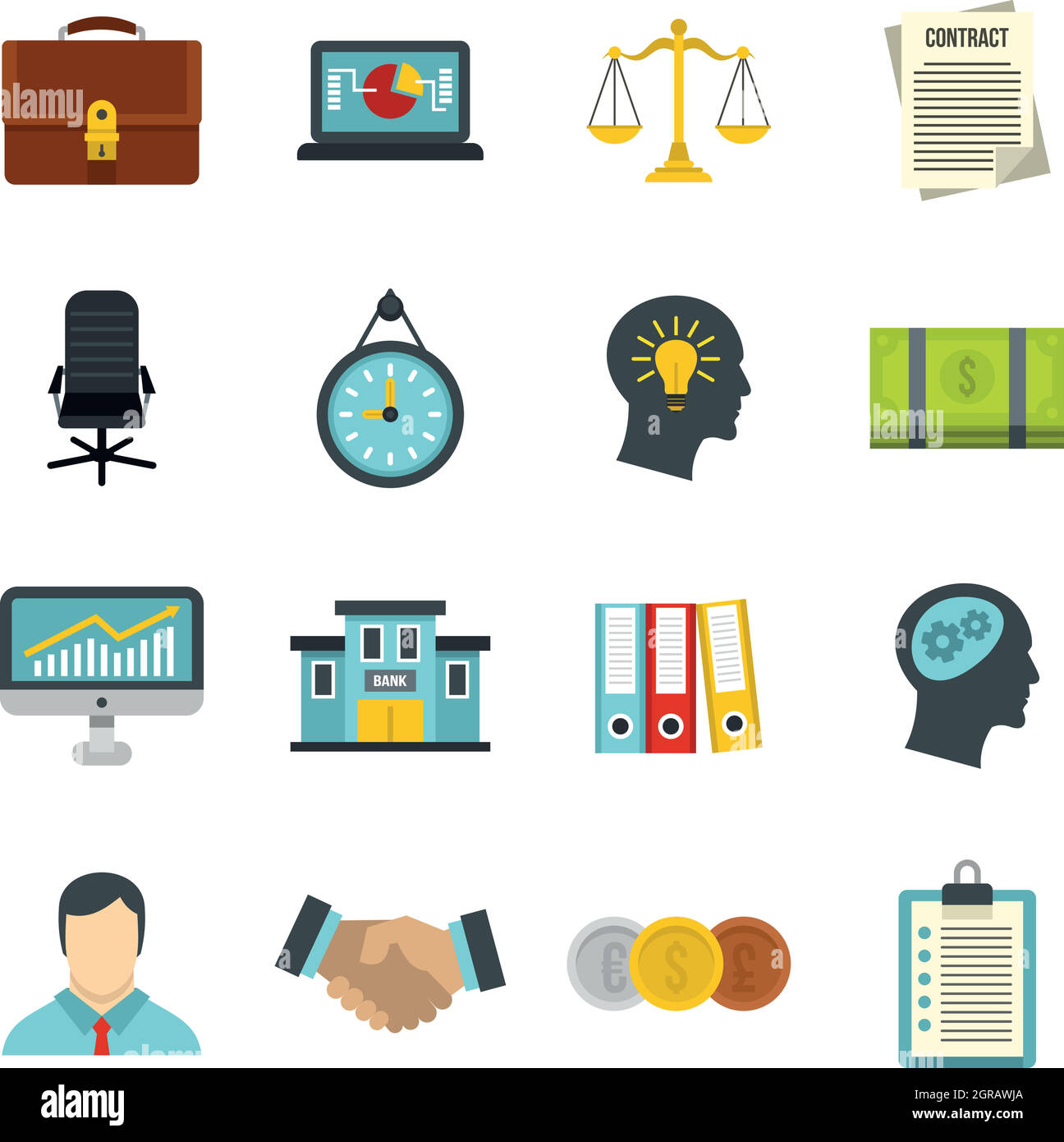 Banking icons set, flat style Stock Vector Image & Art - Alamy