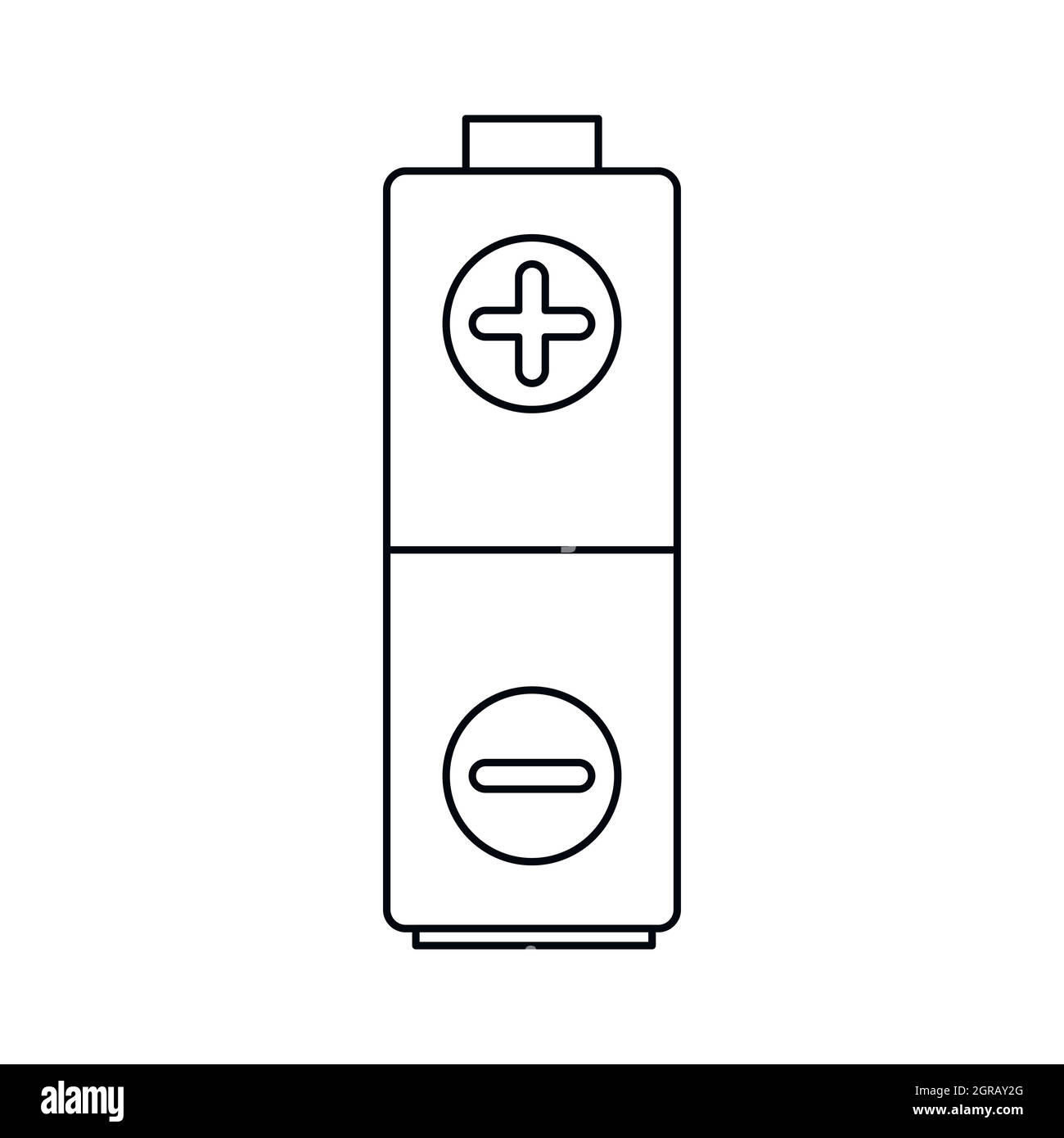 Battery icon in outline style Stock Vector Image & Art - Alamy