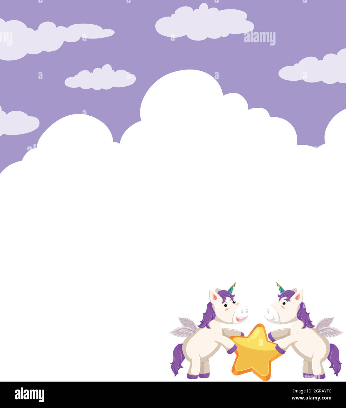 Unicorn with stars blank template Stock Vector Image & Art Alamy