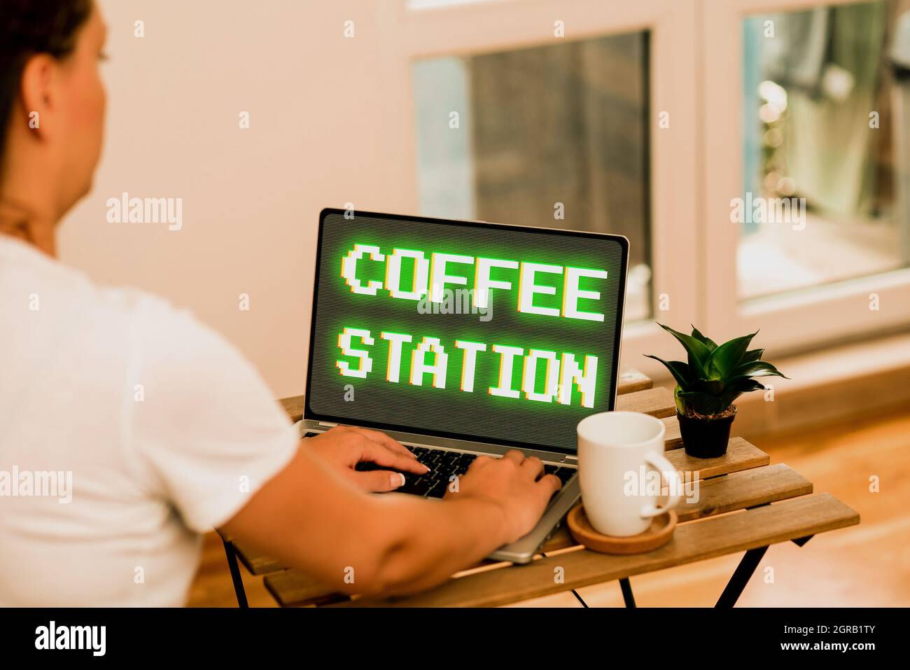 Handwriting text Coffee Station. Business showcase a small informal restaurant where hot drinks