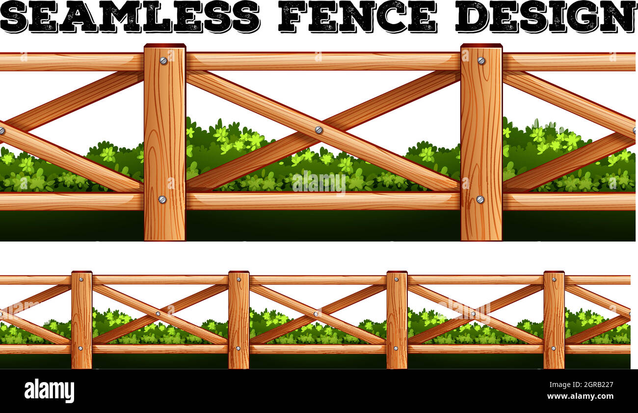 Seamless Fence Design Along The Bush Stock Vector Image Art Alamy Seamless Fence Design Along The Bush Stock Vector Image Art Alamy
