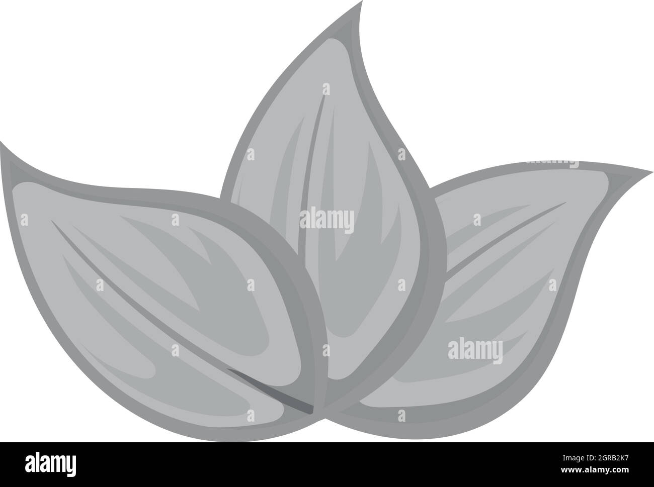 Three leaves icon, black monochrome style Stock Vector Image & Art - Alamy