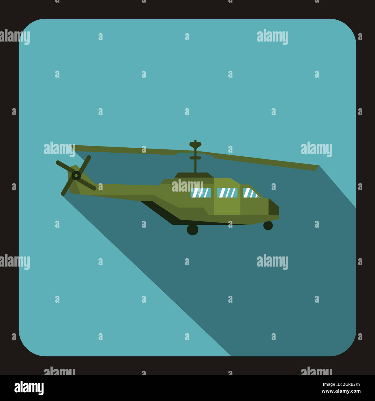 Military helicopter icon, flat style Stock Vector Image & Art - Alamy