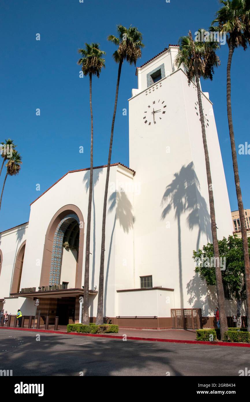 Union Station is a famous train station in downtown Los Angeles, CA
