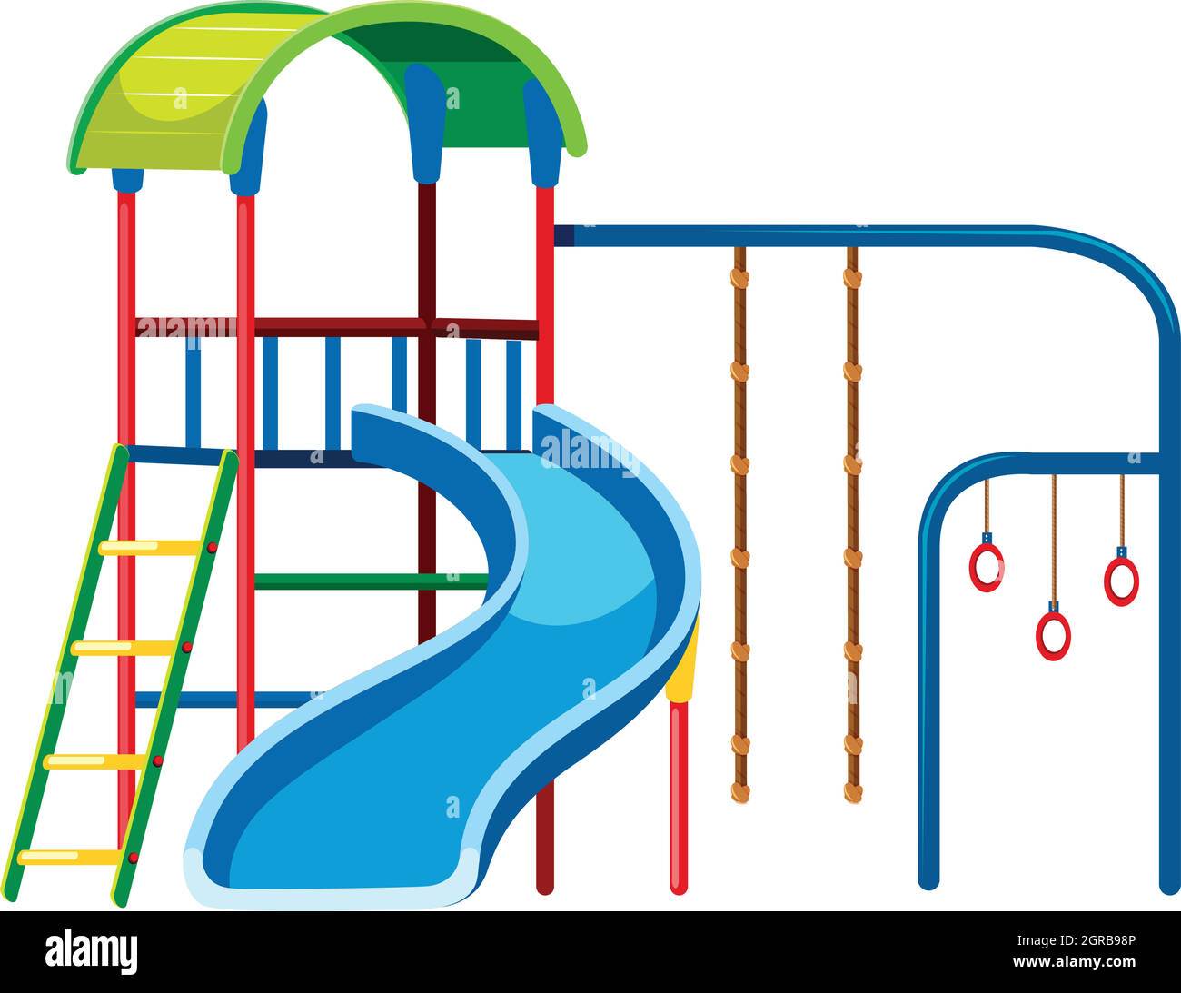 Playground slide set on white background Stock Vector Image & Art Alamy