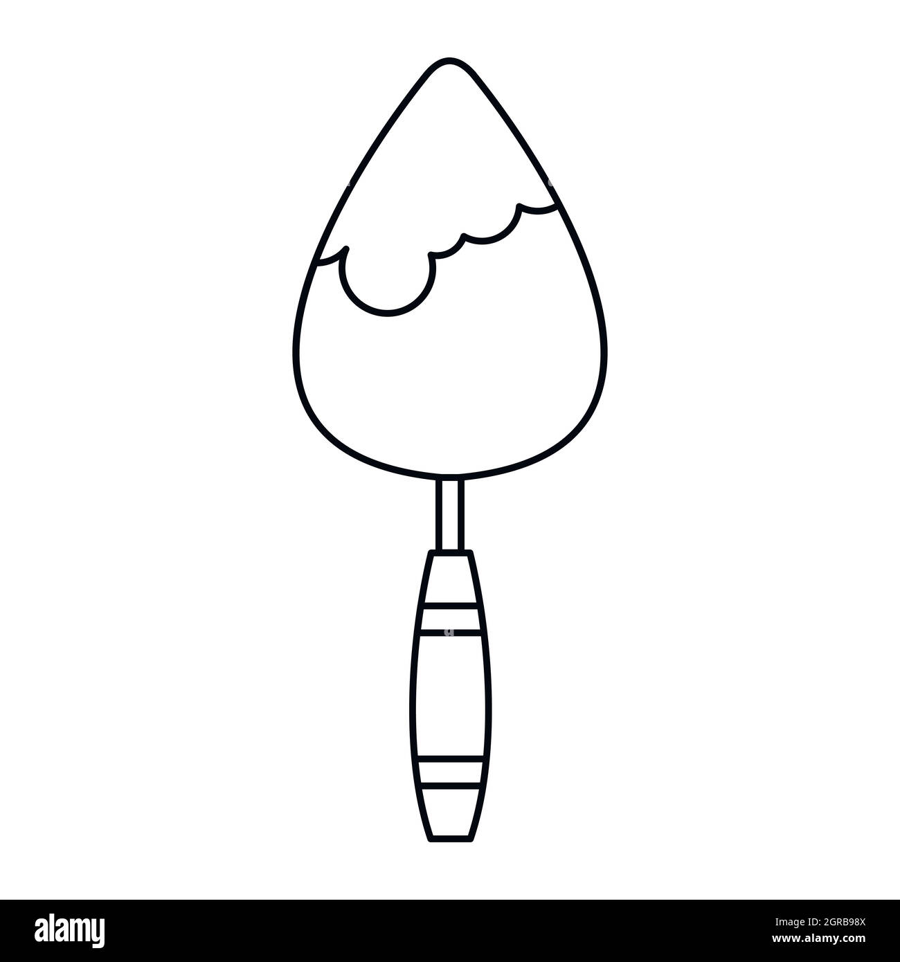 Construction trowel icon, outline style Stock Vector