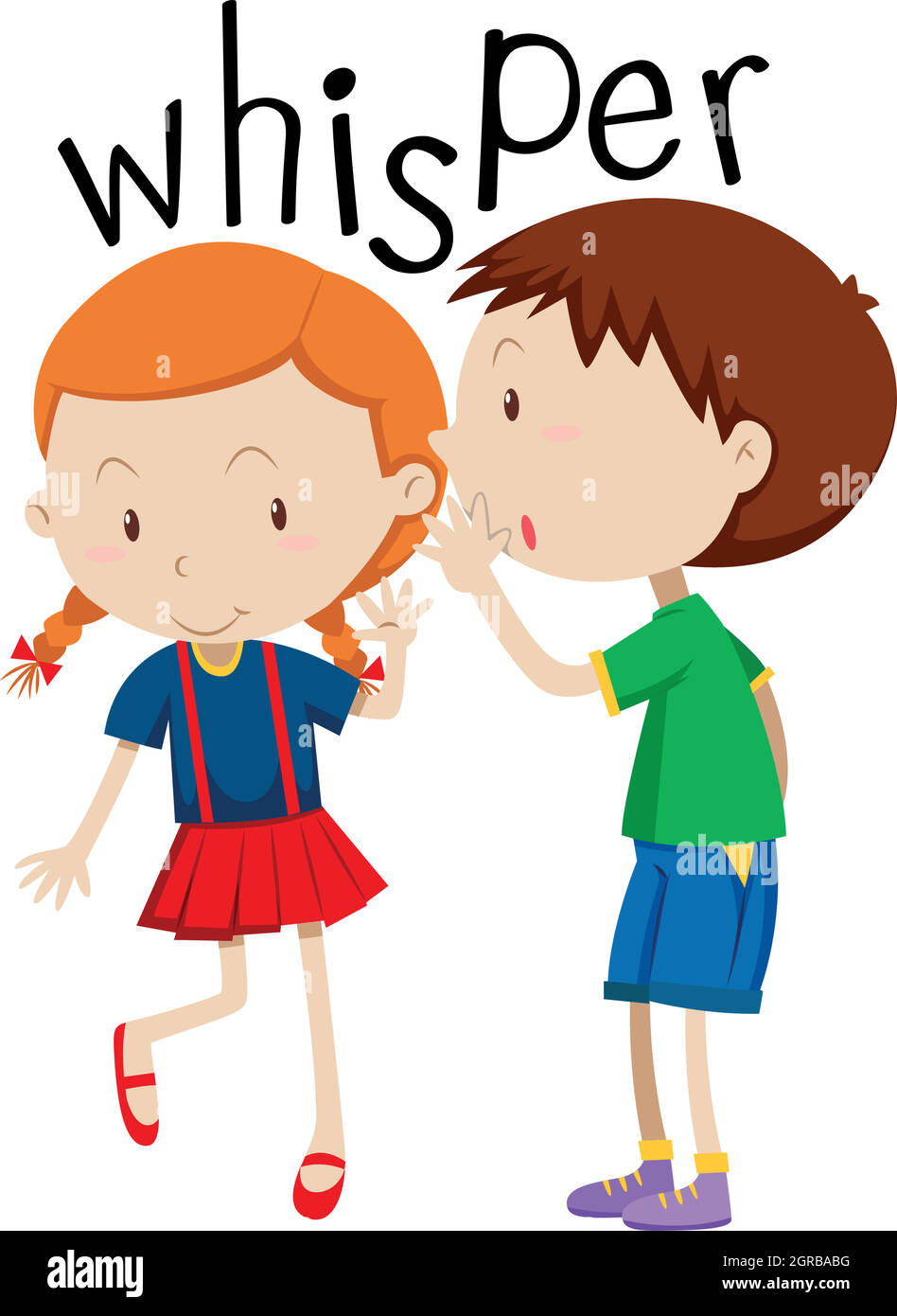 Whispering secret drawing Stock Vector Images Alamy