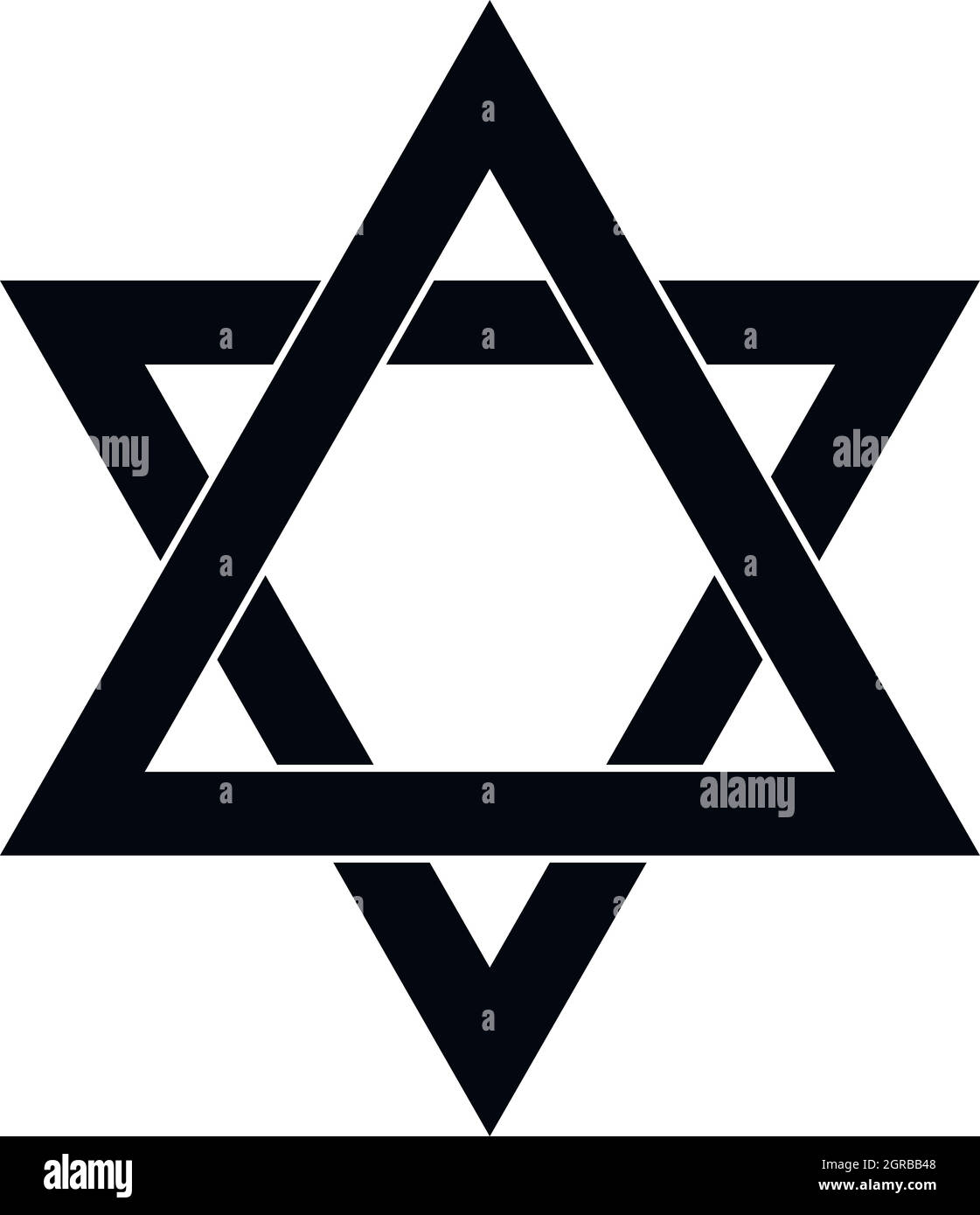 Star of David icon, simple style Stock Vector