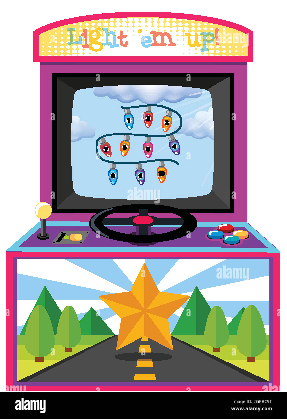 Game machine for counting numbers on isolated background Stock Vector ...