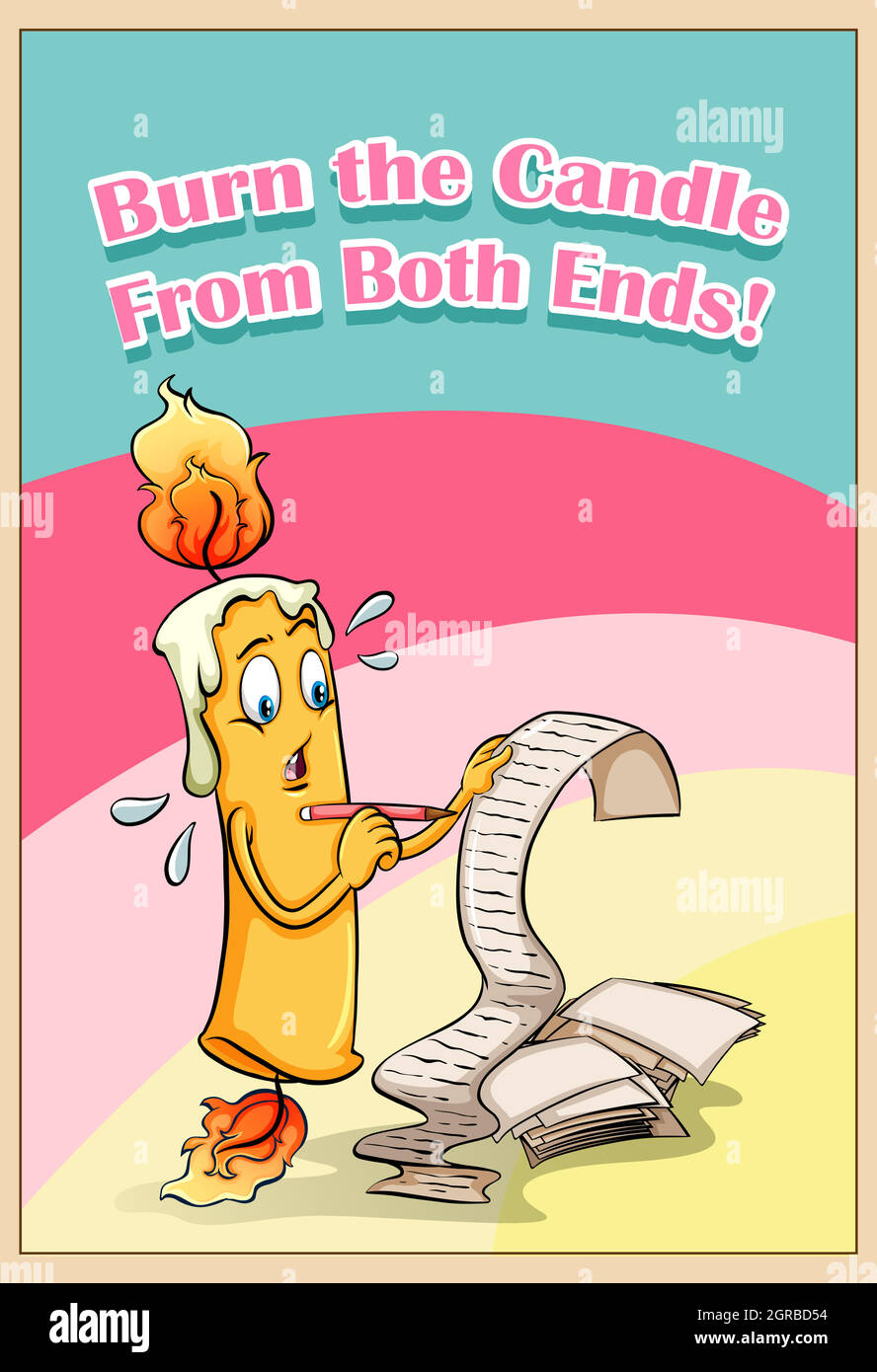 Burn the candle from both ends Stock Vector Image & Art Alamy