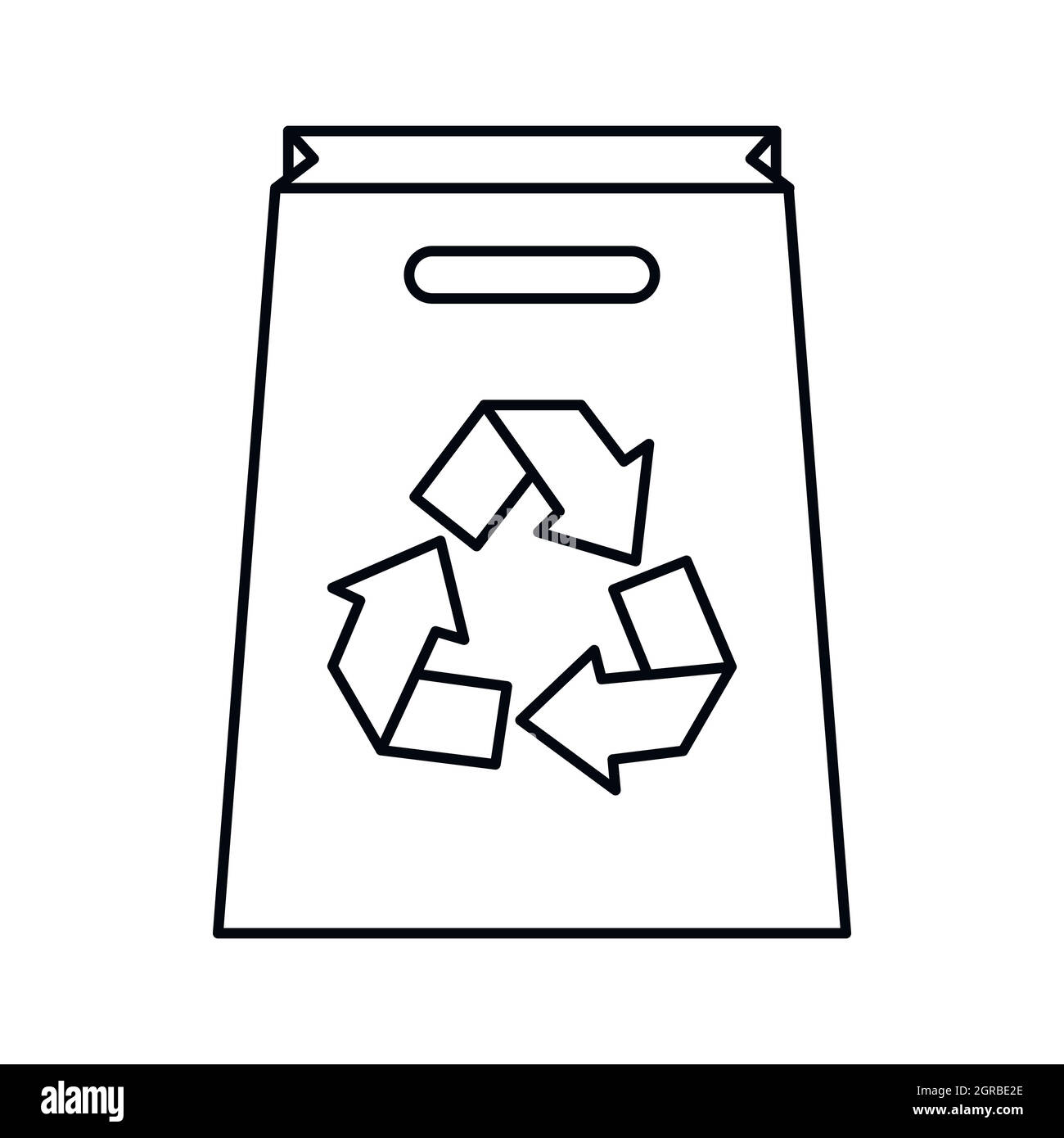 Paper shopping bag with recycling symbol icon Stock Vector Image & Art ...