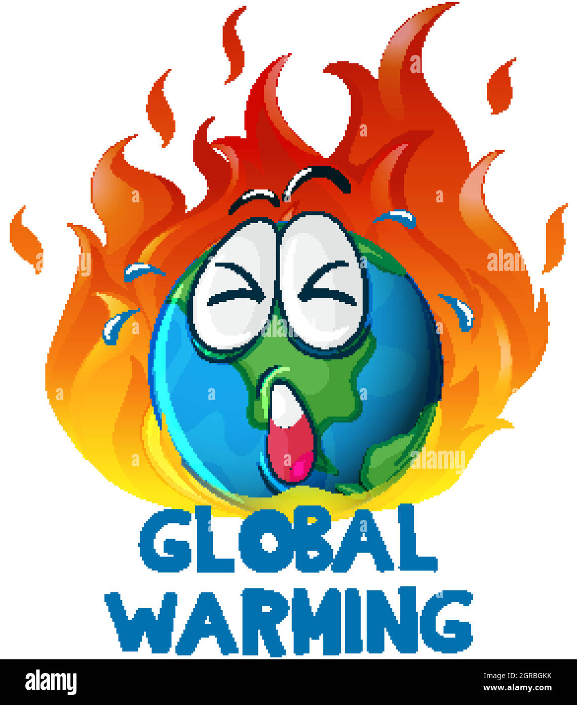 Global warming with earth on fire Stock Vector Image & Art - Alamy