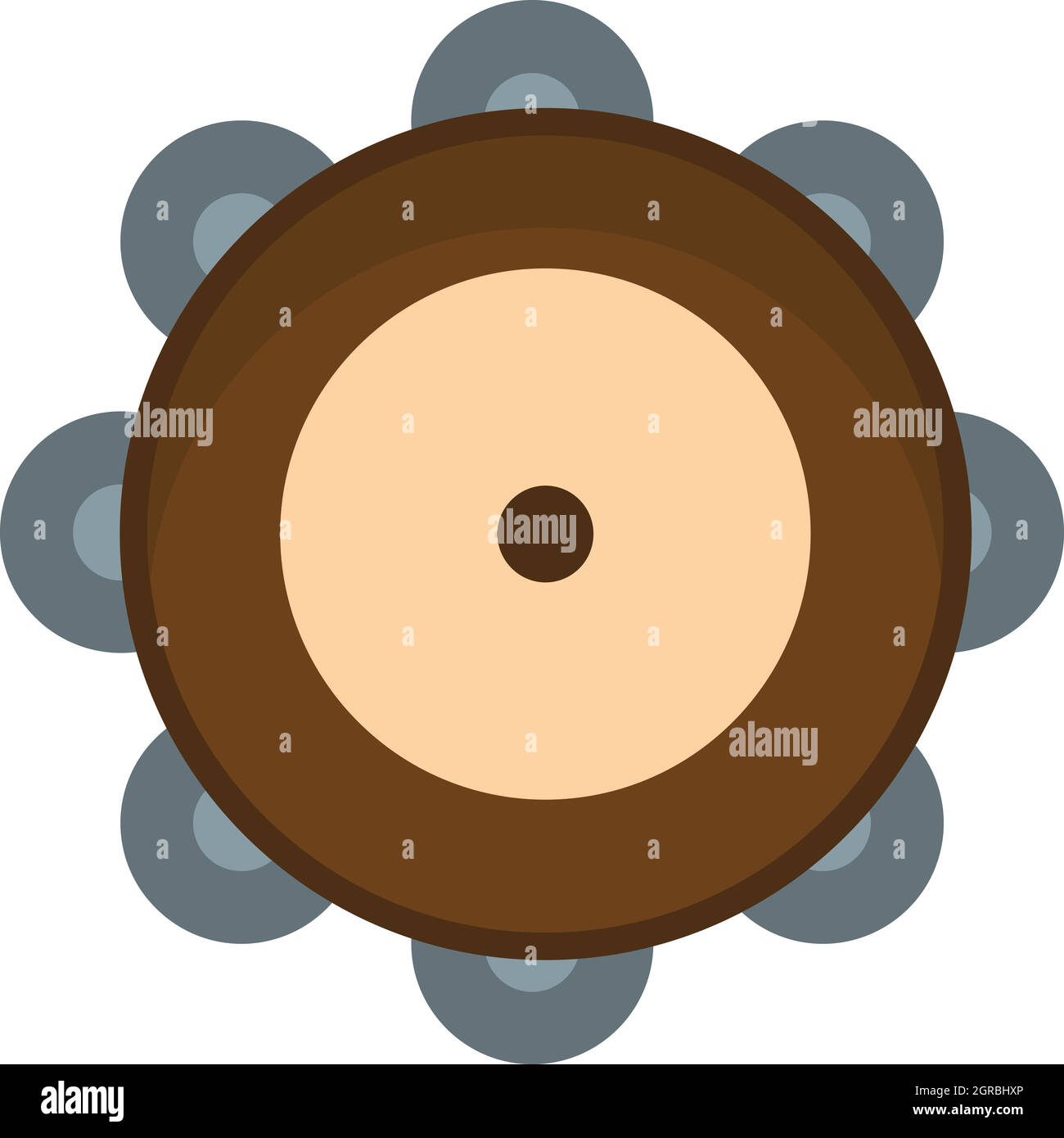 Tambourine icon, flat style Stock Vector Image & Art Alamy