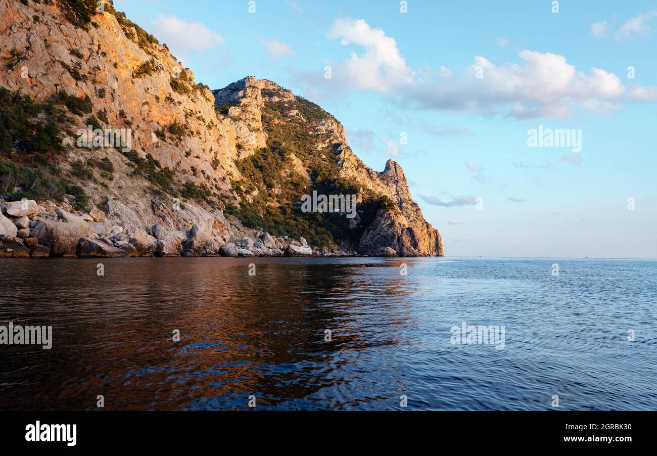 Beautiful sunset in the sea for background Stock Photo - Alamy