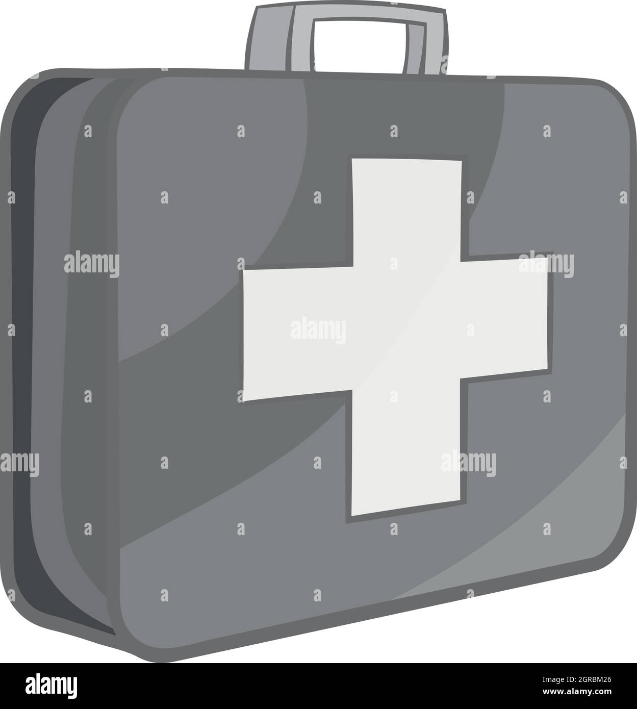 First aid kit icon, black monochrome style Stock Vector