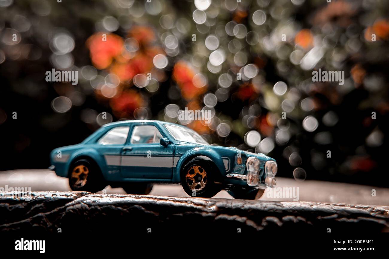 Miniature Car With Background Stock Photo - Alamy
