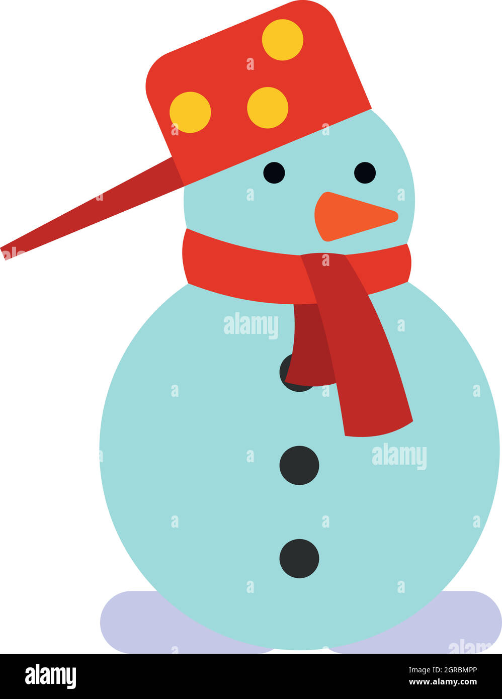 Snowman icon, flat style Stock Vector Image & Art - Alamy