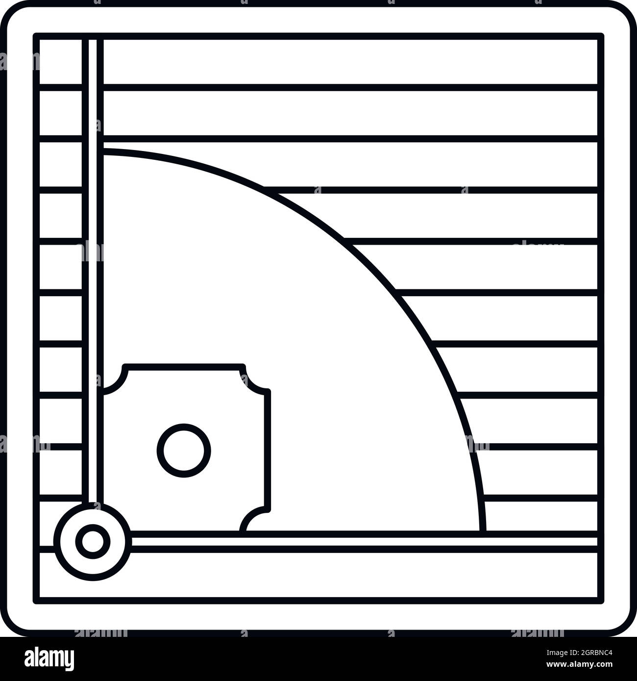 Baseball field icon, outline style Stock Vector Image & Art Alamy