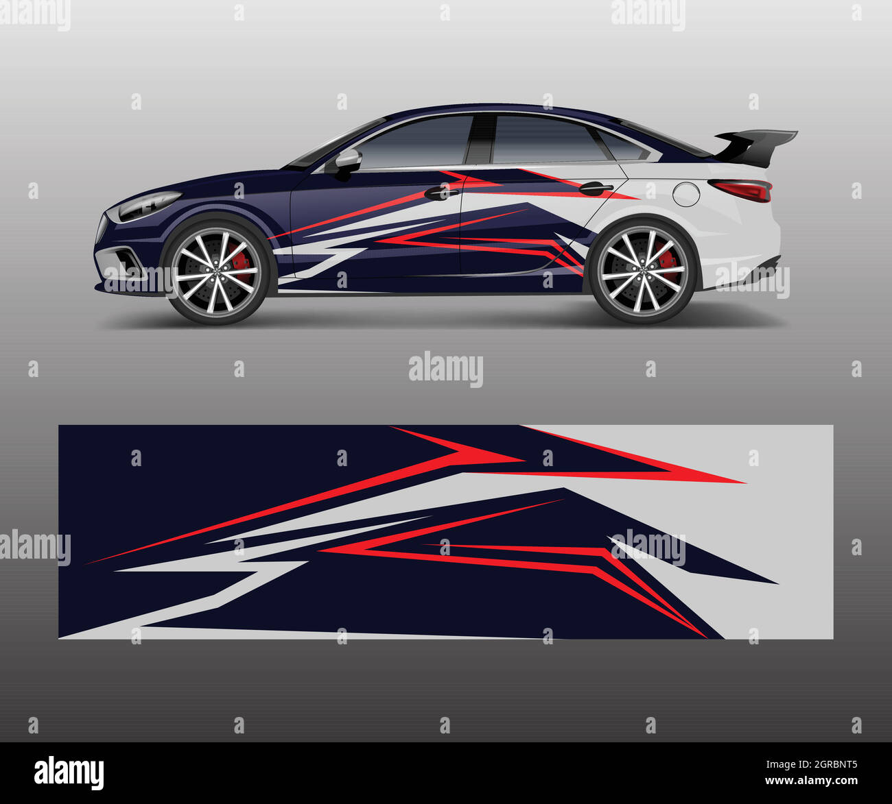 abstract stripe for racing car wrap, sticker, and decal design vector