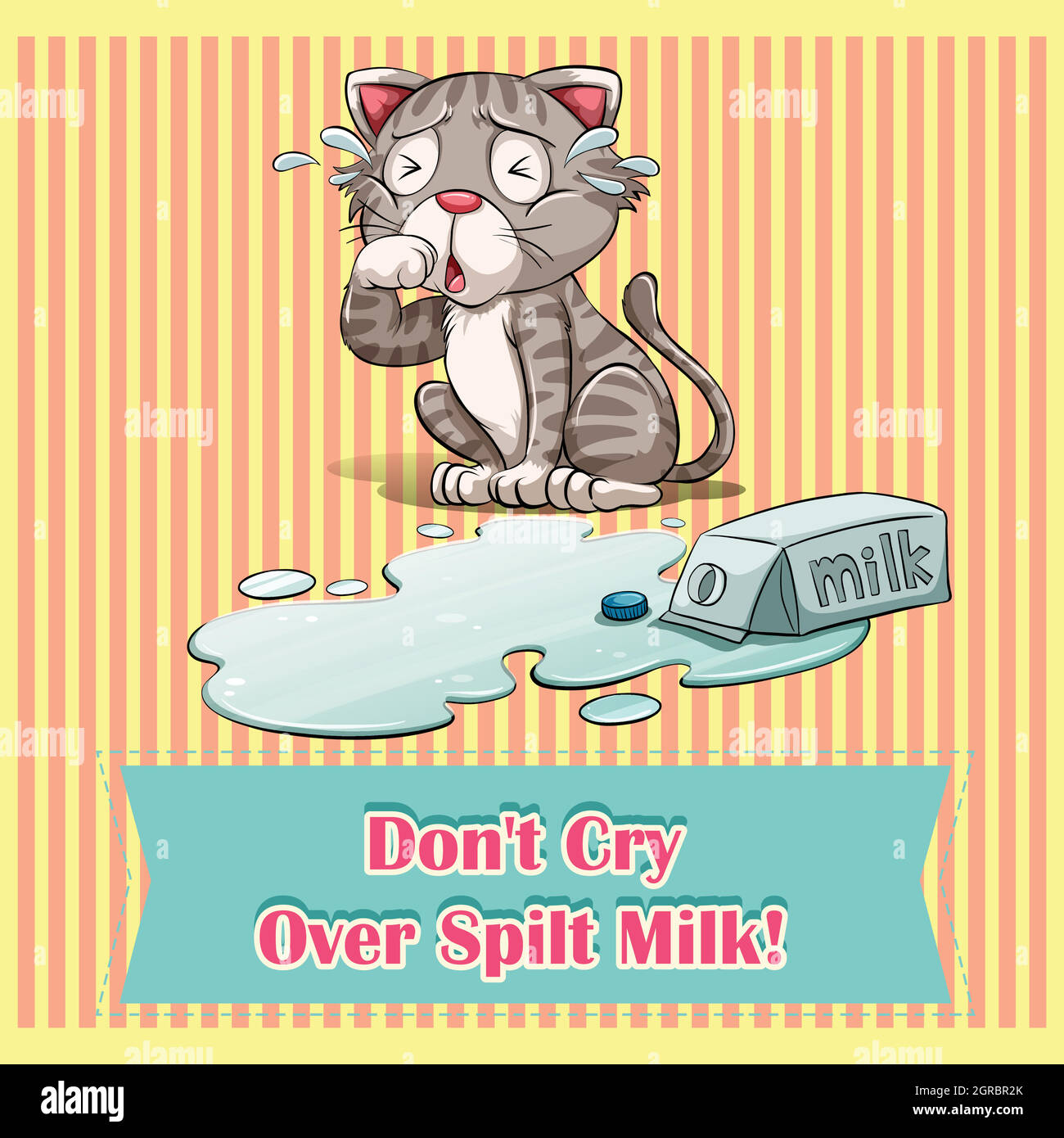 Don't cry over spilt milk Stock Vector Image & Art Alamy