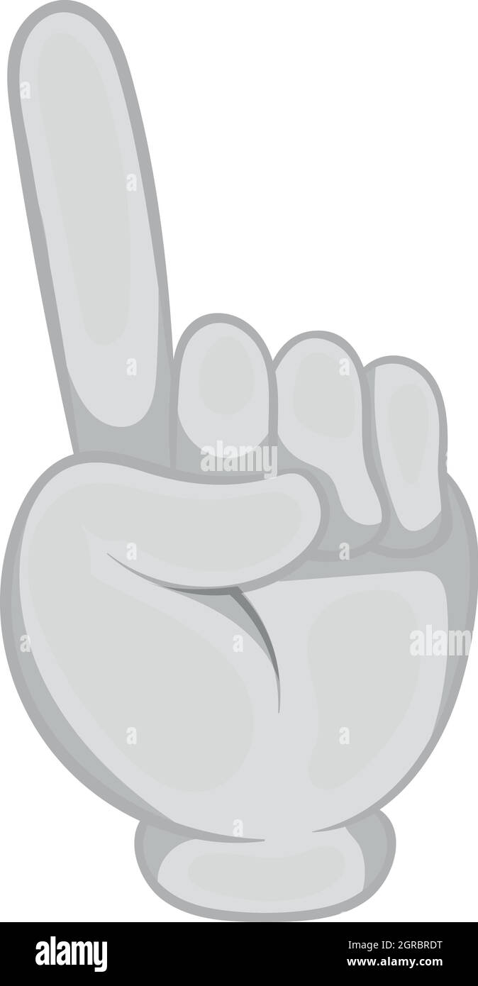 Gesture thumb up icon, black monochrome style Stock Vector