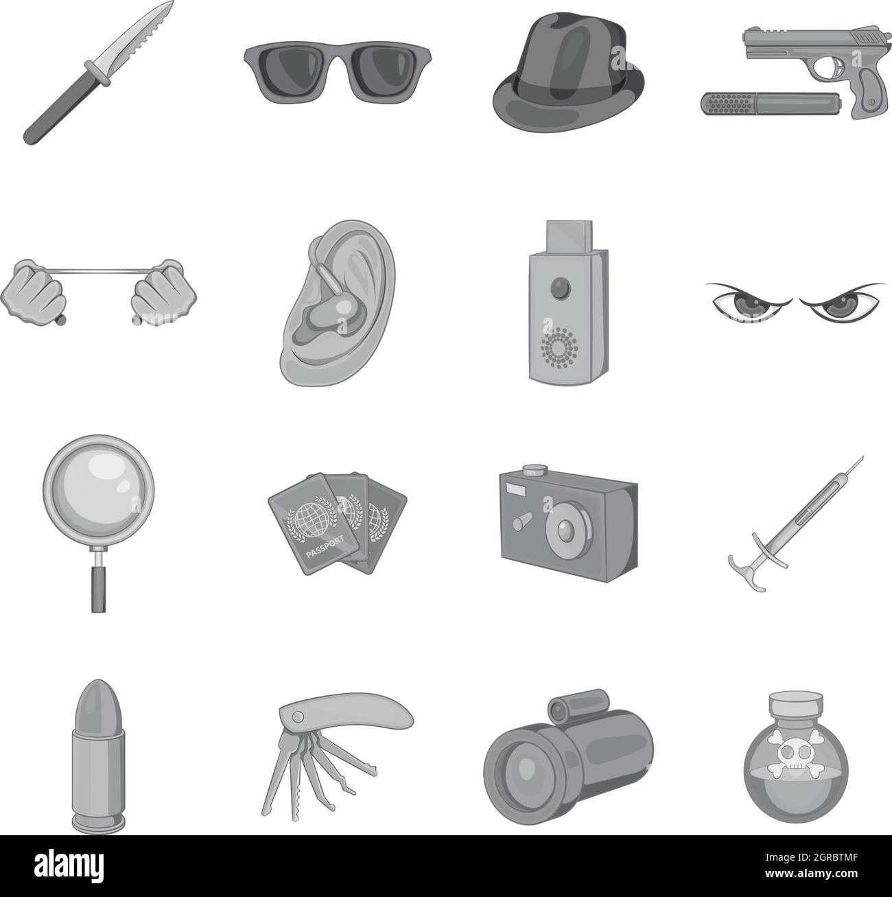 Security guard black icons hi-res stock photography and images - Alamy