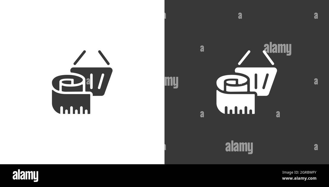 Measuring meter and shopping basket. Product dimensions. Isolated icon