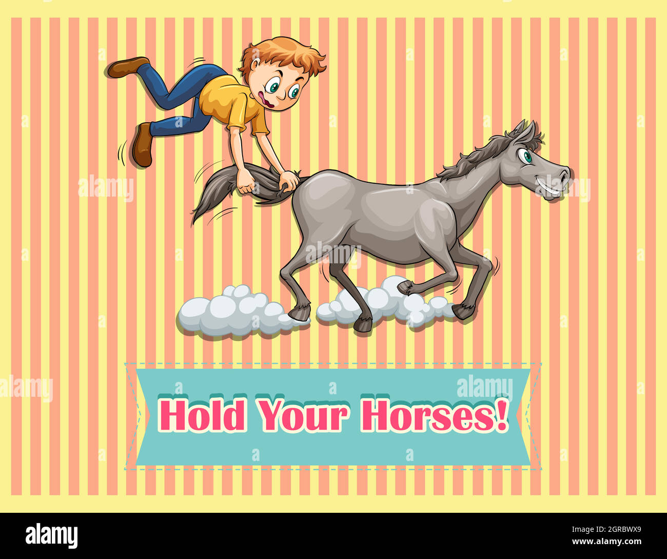 Hold your horses Stock Vector Images Alamy