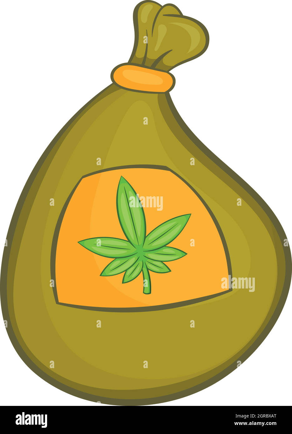 Bag with cannabis icon, cartoon style Stock Vector Image & Art - Alamy