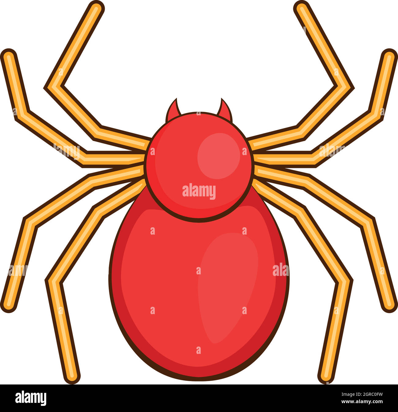 Computer bug icon, cartoon style Stock Vector