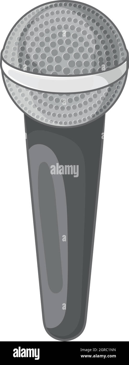 Microphone icon, black monochrome style Stock Vector Image & Art - Alamy