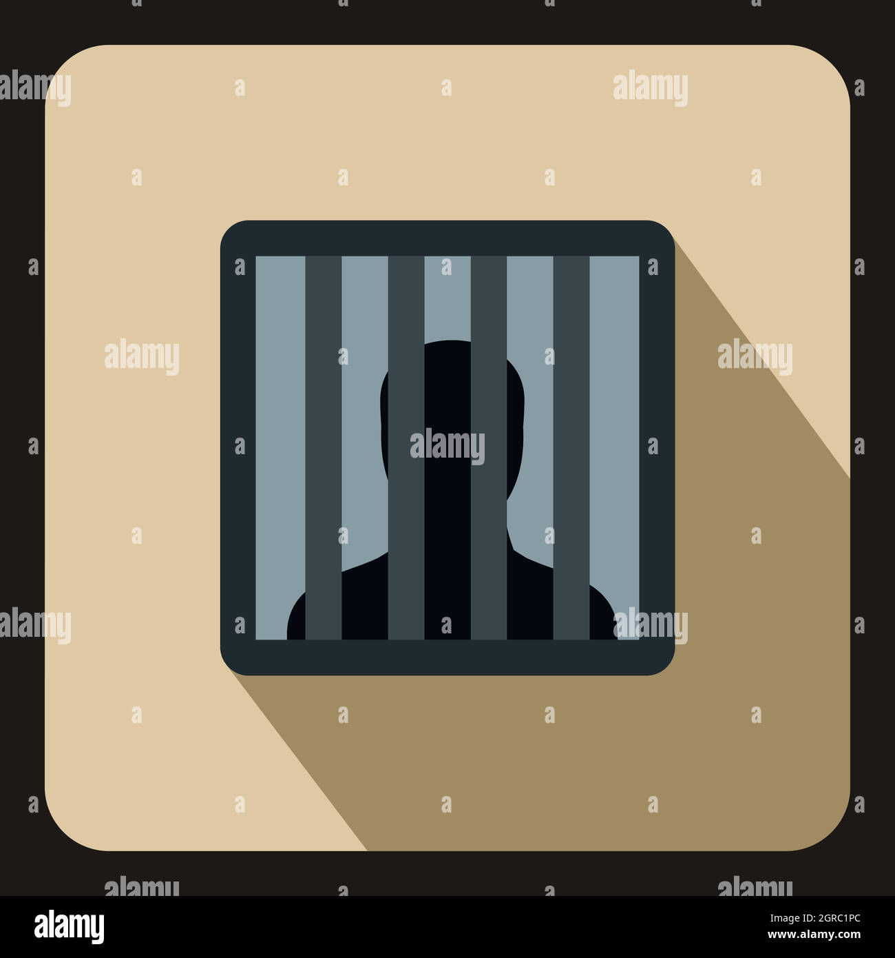 Man behind jail bars icon, flat style Stock Vector Image & Art - Alamy