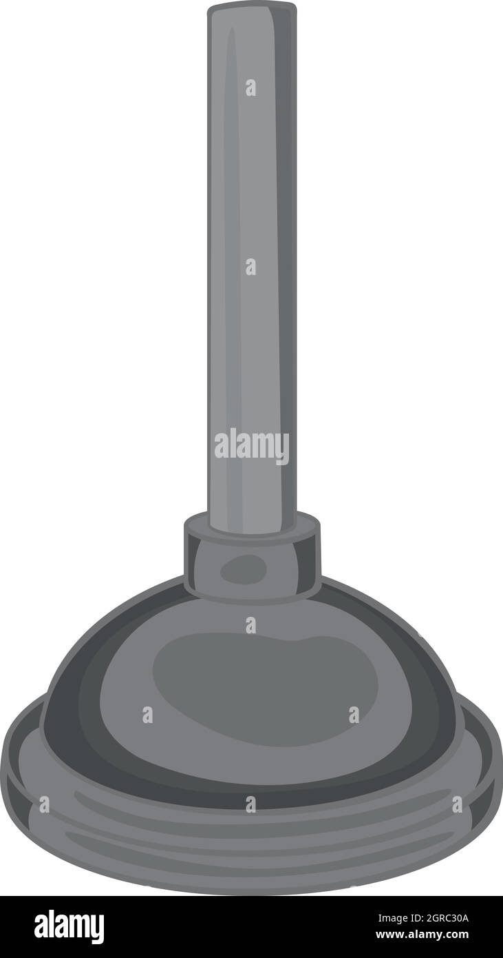 Plunger icon, black monochrome style Stock Vector