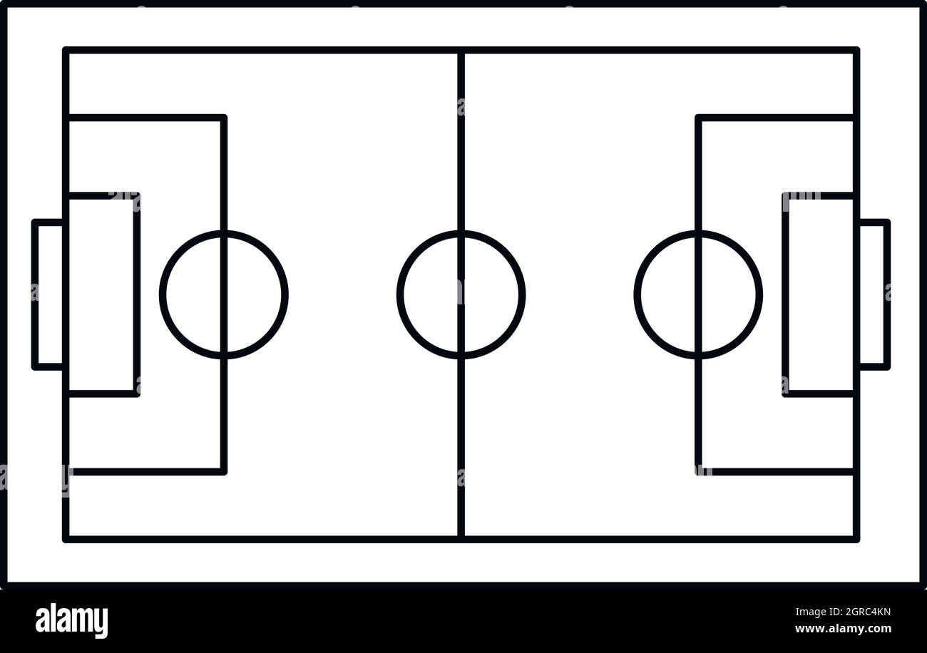 Soccer field icon outline style Stock Vector Image Art Alamy