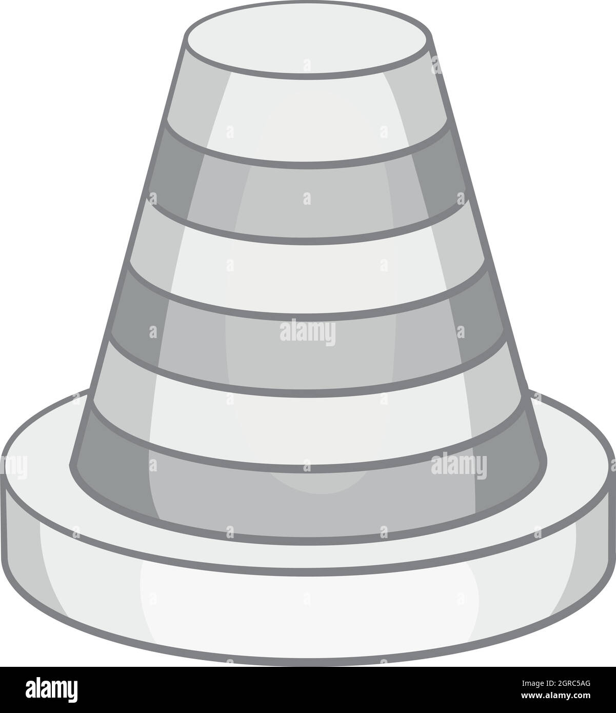 Traffic cone icon, black monochrome style Stock Vector