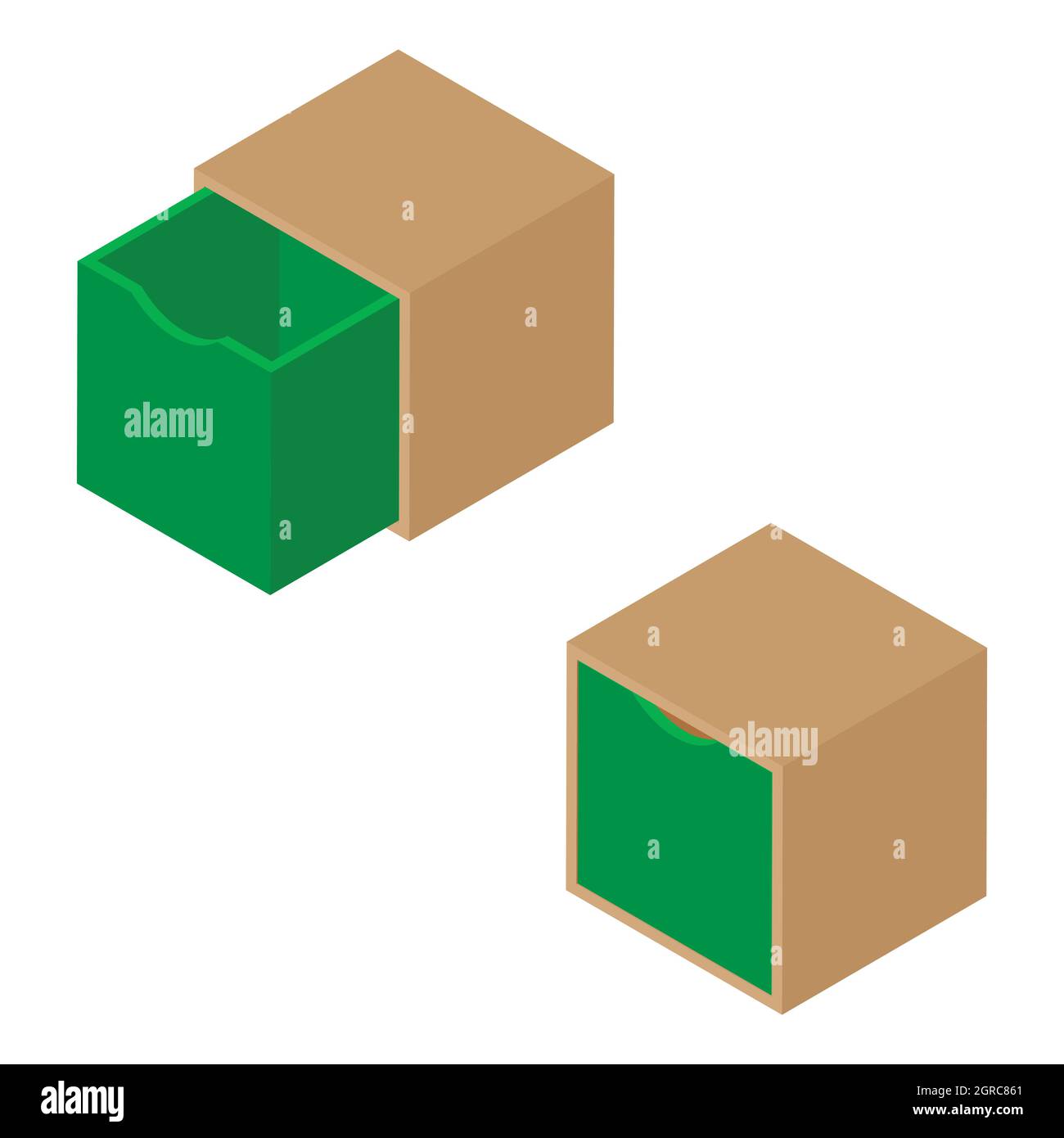 Stackable storage cube box toy organizer isolated on white background