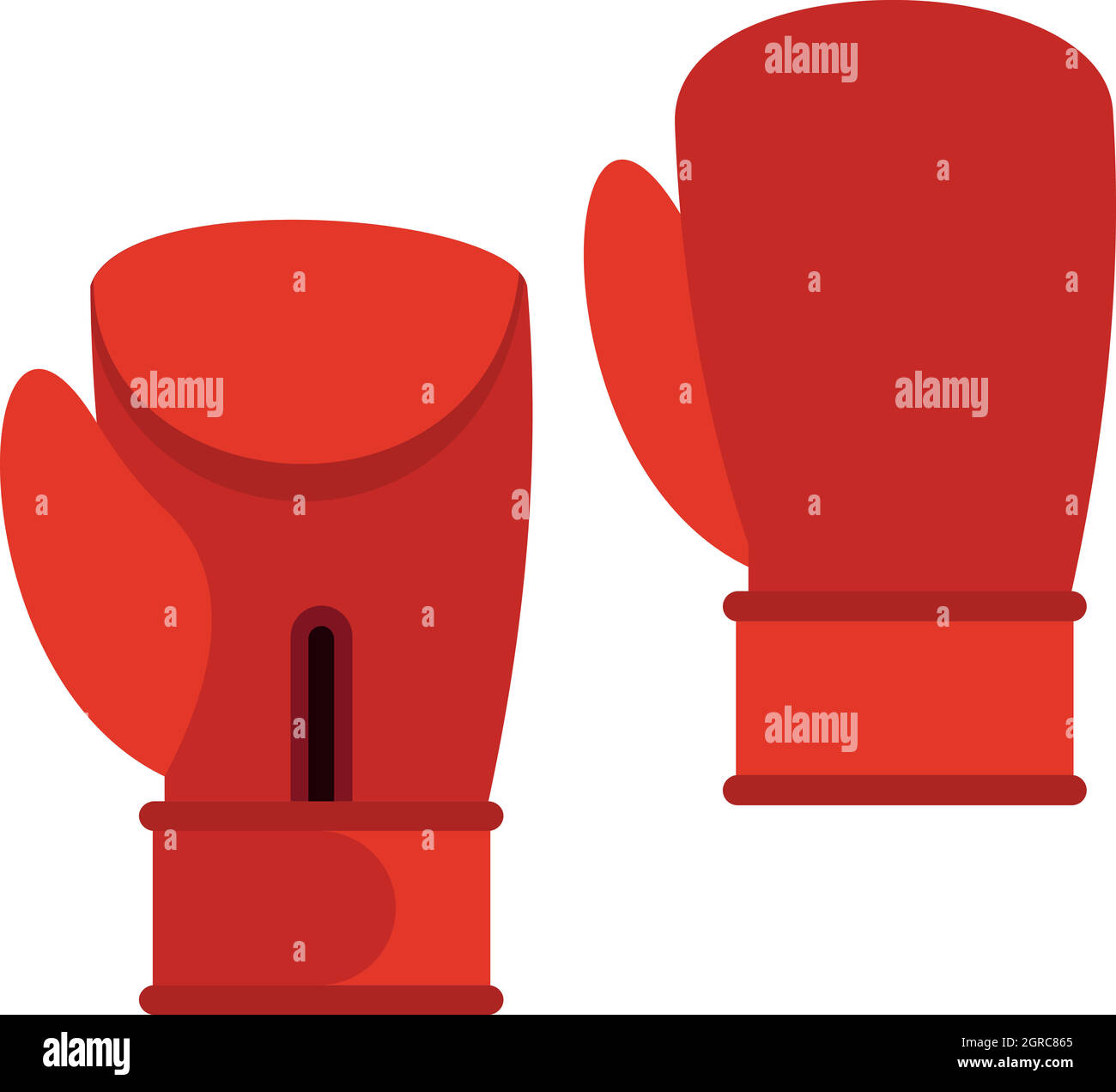 Red boxing gloves icon, flat style Stock Vector Image & Art - Alamy