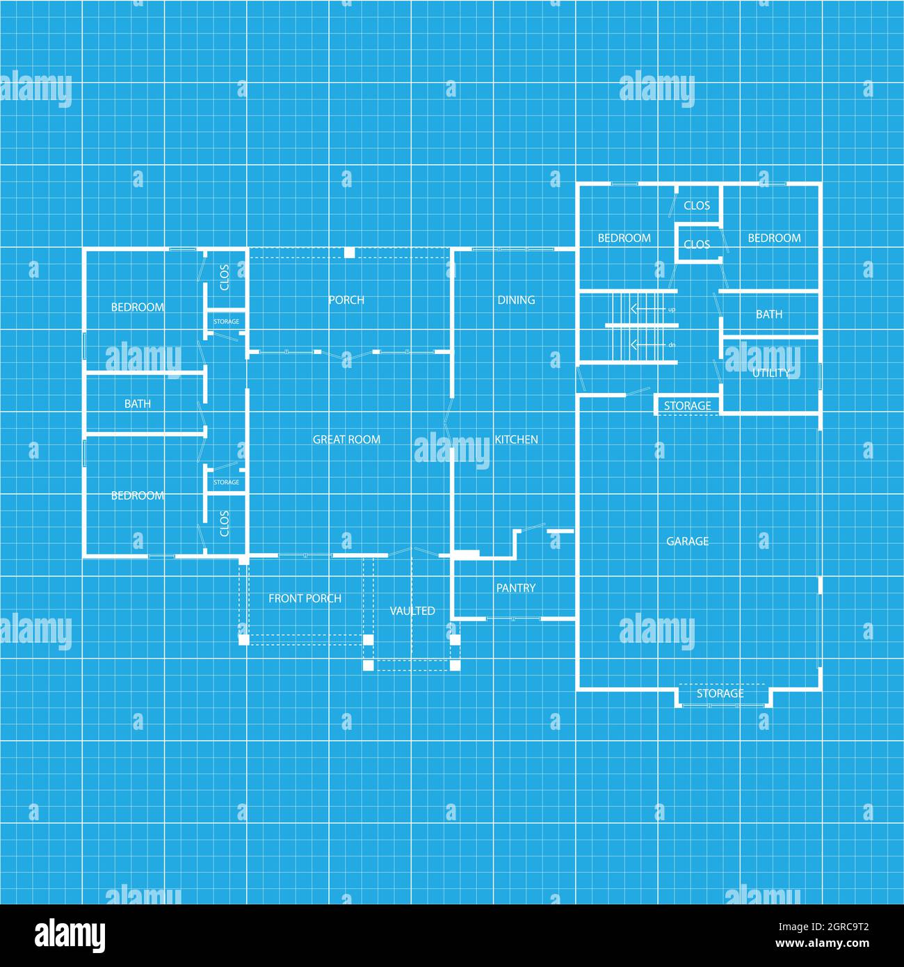 Architects, engineer concept. Apartment architectural project sketch blueprint plan Stock Vector