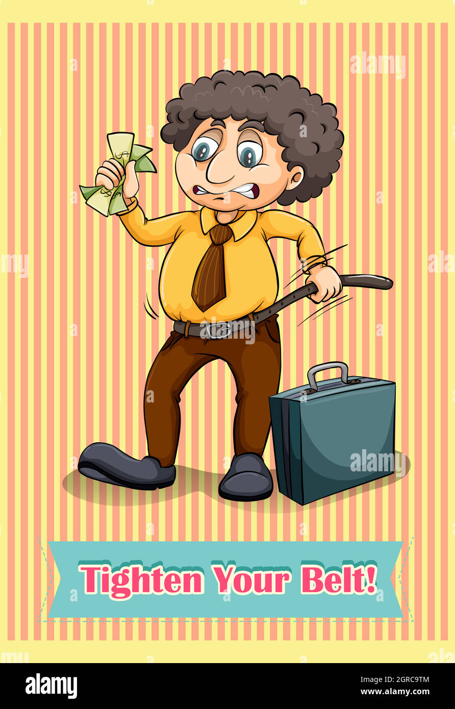 Idiom tighten your belt Stock Vector Image & Art Alamy