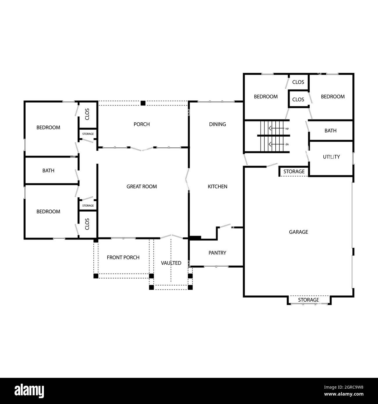 Architects, engineer concept. Apartment architectural project sketch plan Stock Vector